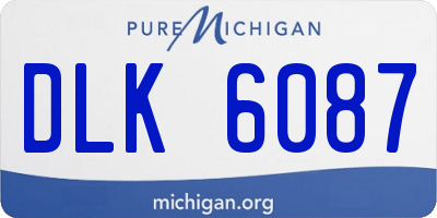 MI license plate DLK6087