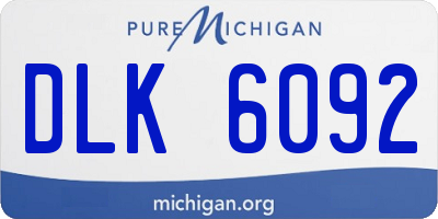 MI license plate DLK6092