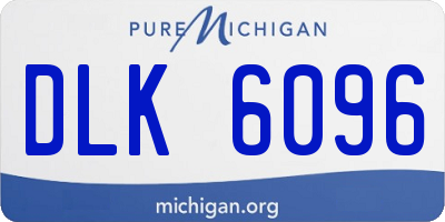 MI license plate DLK6096