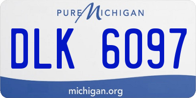 MI license plate DLK6097