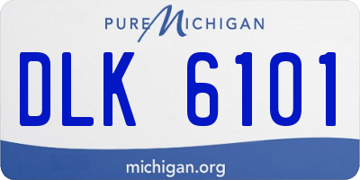 MI license plate DLK6101