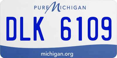 MI license plate DLK6109