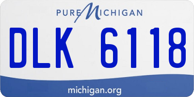 MI license plate DLK6118