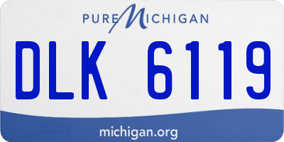 MI license plate DLK6119