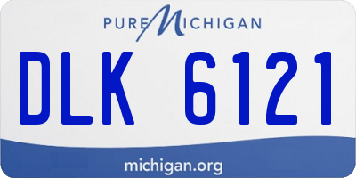 MI license plate DLK6121