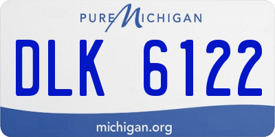 MI license plate DLK6122