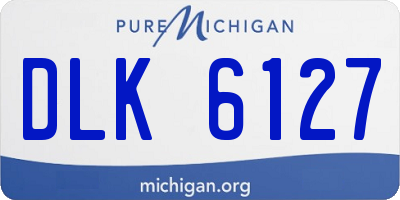 MI license plate DLK6127