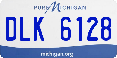 MI license plate DLK6128