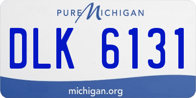 MI license plate DLK6131