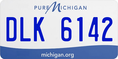 MI license plate DLK6142