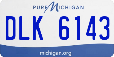 MI license plate DLK6143