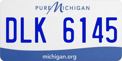 MI license plate DLK6145