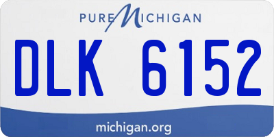 MI license plate DLK6152