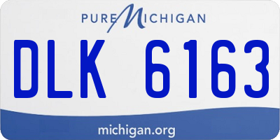 MI license plate DLK6163