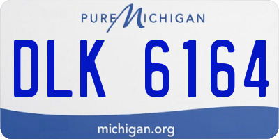 MI license plate DLK6164