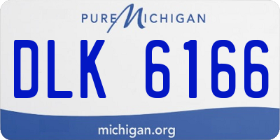 MI license plate DLK6166