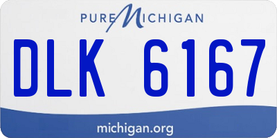 MI license plate DLK6167