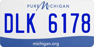 MI license plate DLK6178