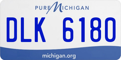 MI license plate DLK6180