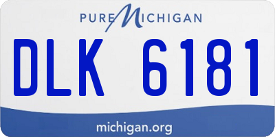 MI license plate DLK6181