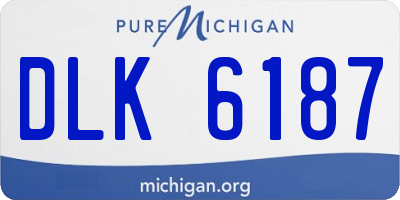 MI license plate DLK6187