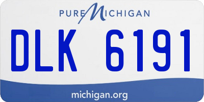 MI license plate DLK6191