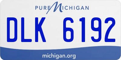 MI license plate DLK6192