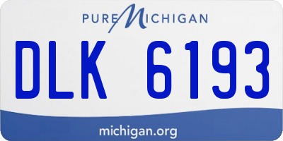 MI license plate DLK6193