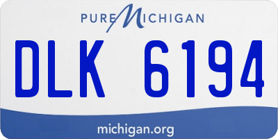 MI license plate DLK6194
