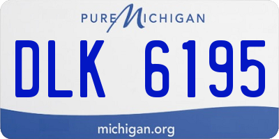MI license plate DLK6195