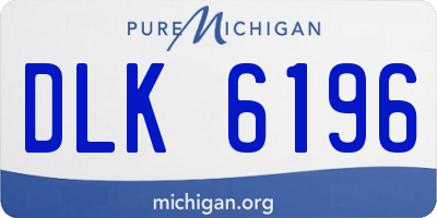 MI license plate DLK6196
