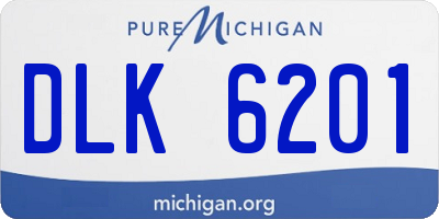 MI license plate DLK6201