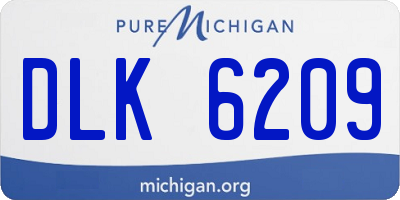 MI license plate DLK6209