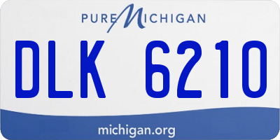 MI license plate DLK6210