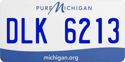 MI license plate DLK6213