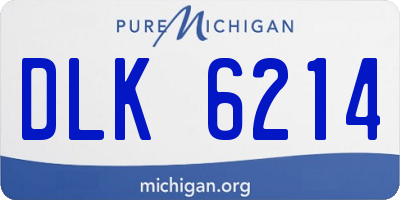 MI license plate DLK6214