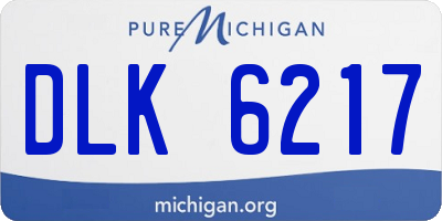 MI license plate DLK6217