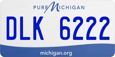 MI license plate DLK6222