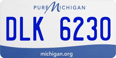 MI license plate DLK6230