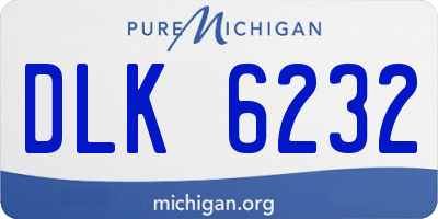 MI license plate DLK6232