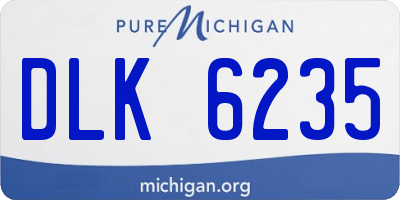 MI license plate DLK6235