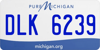 MI license plate DLK6239