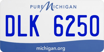 MI license plate DLK6250