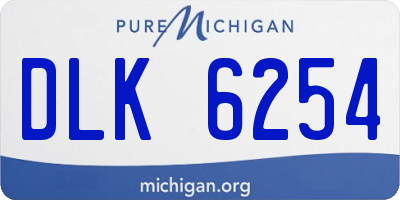 MI license plate DLK6254