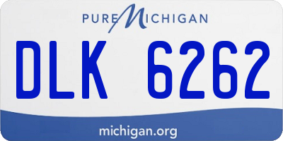MI license plate DLK6262