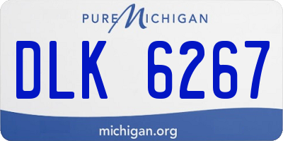MI license plate DLK6267