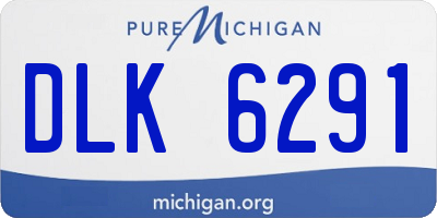 MI license plate DLK6291