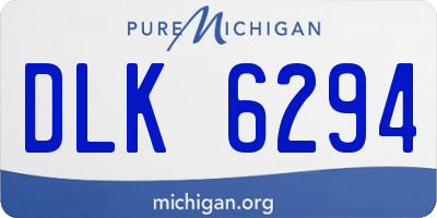 MI license plate DLK6294