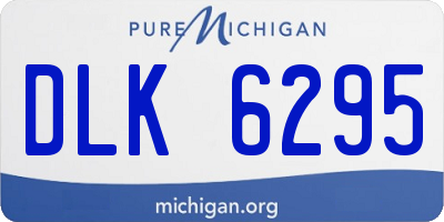 MI license plate DLK6295