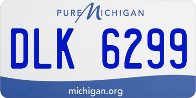 MI license plate DLK6299
